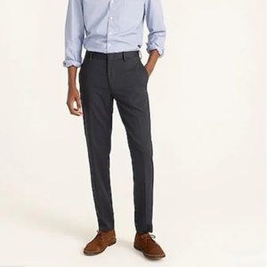 NWT J. Crew Bowery Slim Fit Oxford Clothe Men's 34x34 Navy Grey Dress Pants